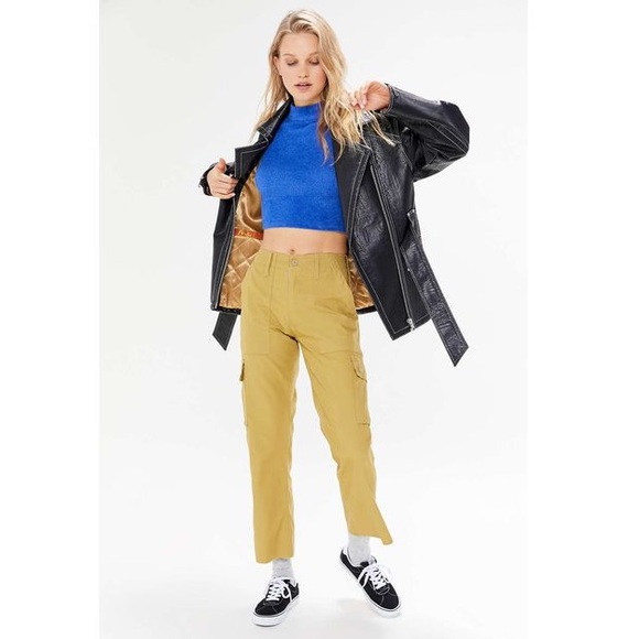 yellow utility pants